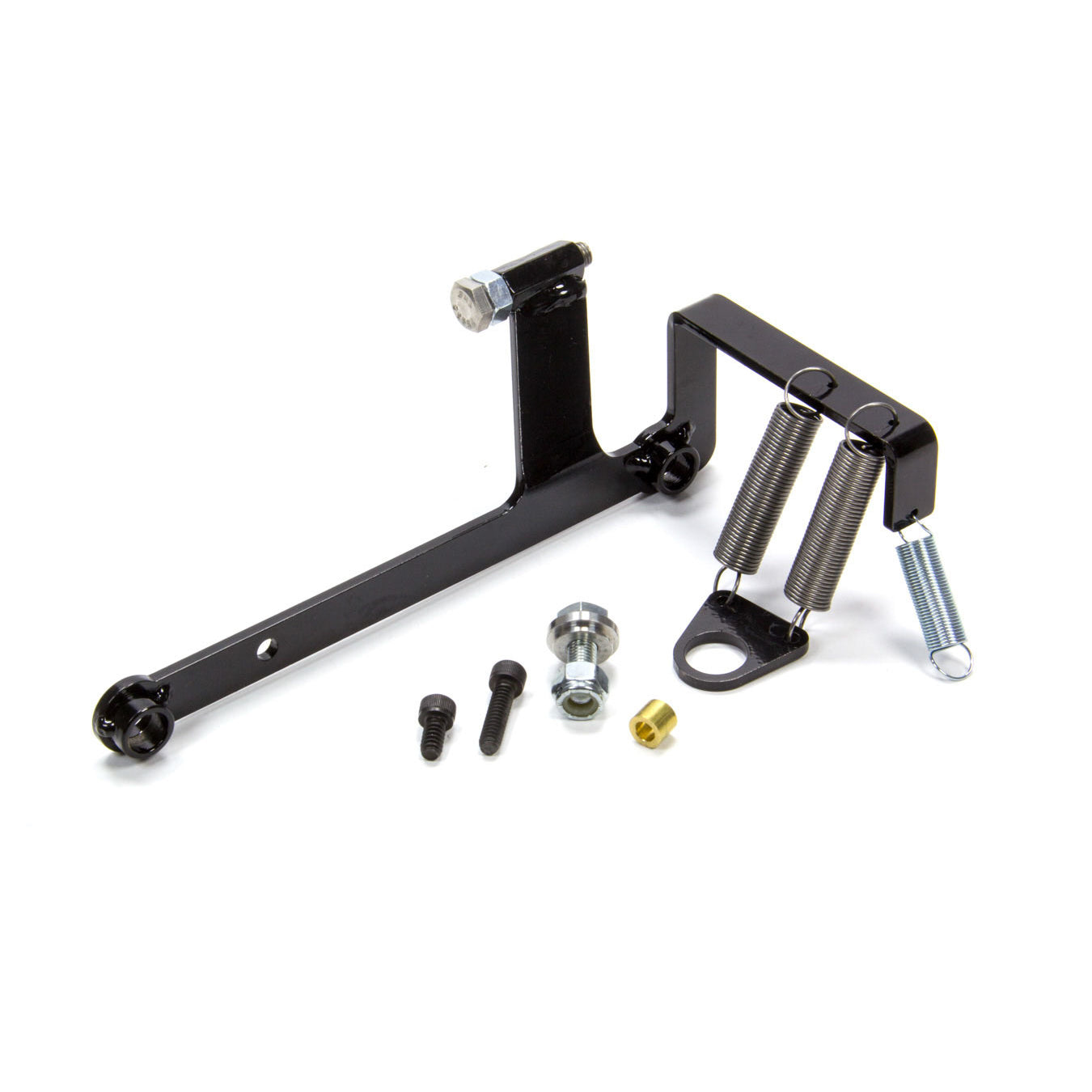 Willy's Carburetors Carb Mount Throttle Return Spring Kit Dual Springs Throttle Stop Steel Black Powder Coat