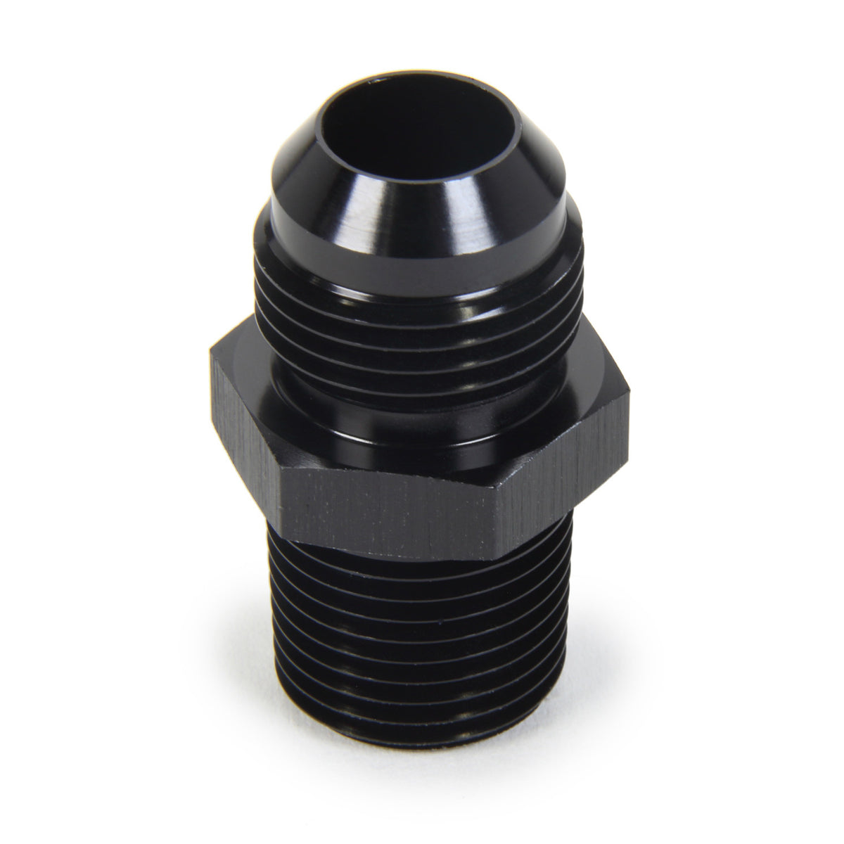 Triple X Race Co. Adapter Fitting Straight 10 AN Male to 1/2" NPT Male Aluminum - Black Anodize