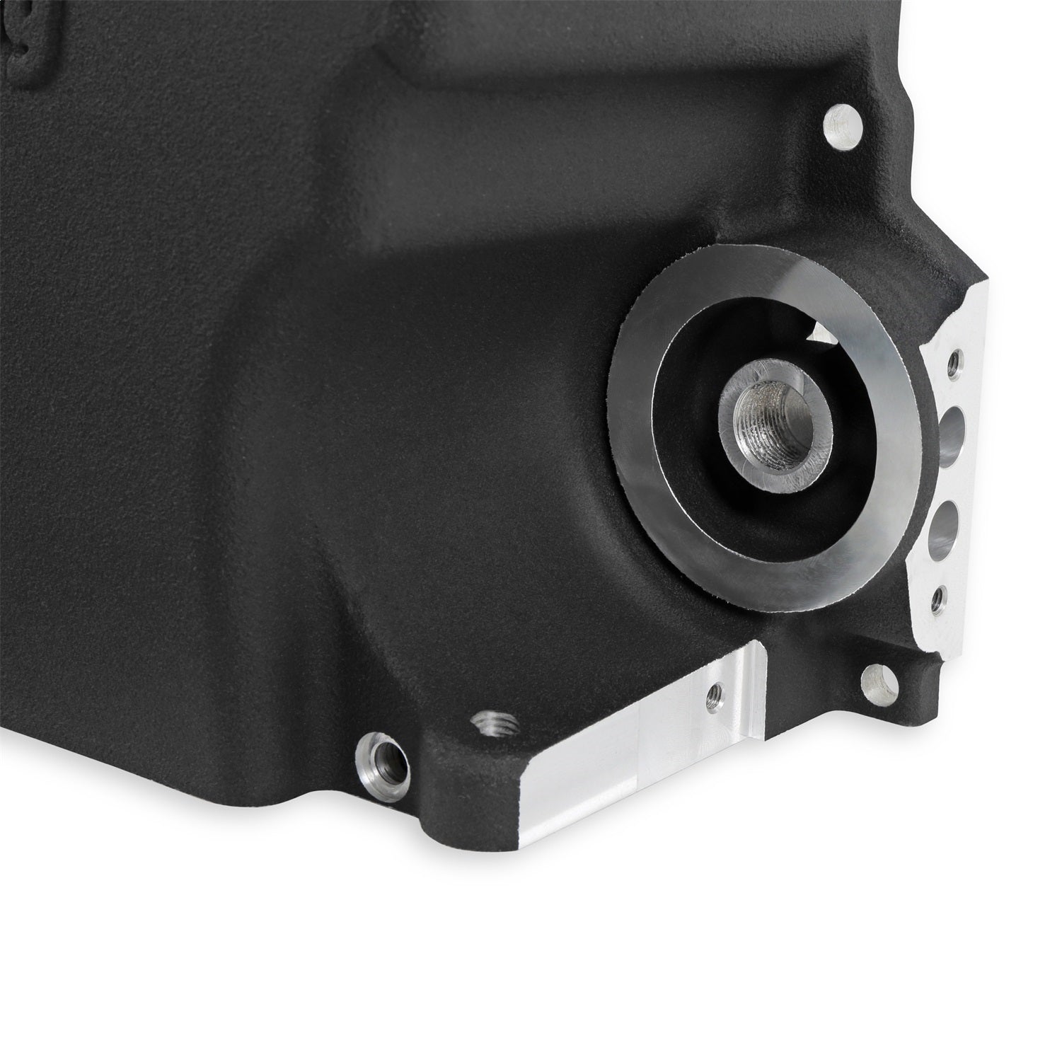 Holley GM LS Swap OIl Pan - Rear Sump - 5.6 Quart - Baffle/Pick-Up Tube - Black - GM LS-Series