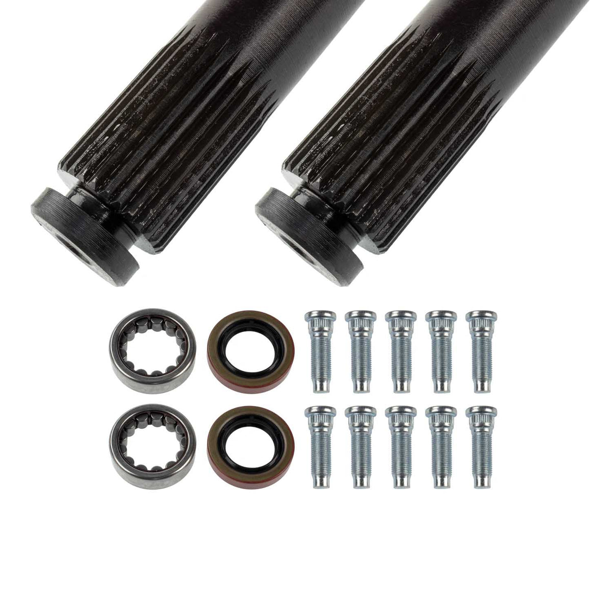 TEN Factory 30-5/8" Long Axle Shaft 28 Spline Carrier 5 x 4.50" Bolt Pattern C-Clip - Steel