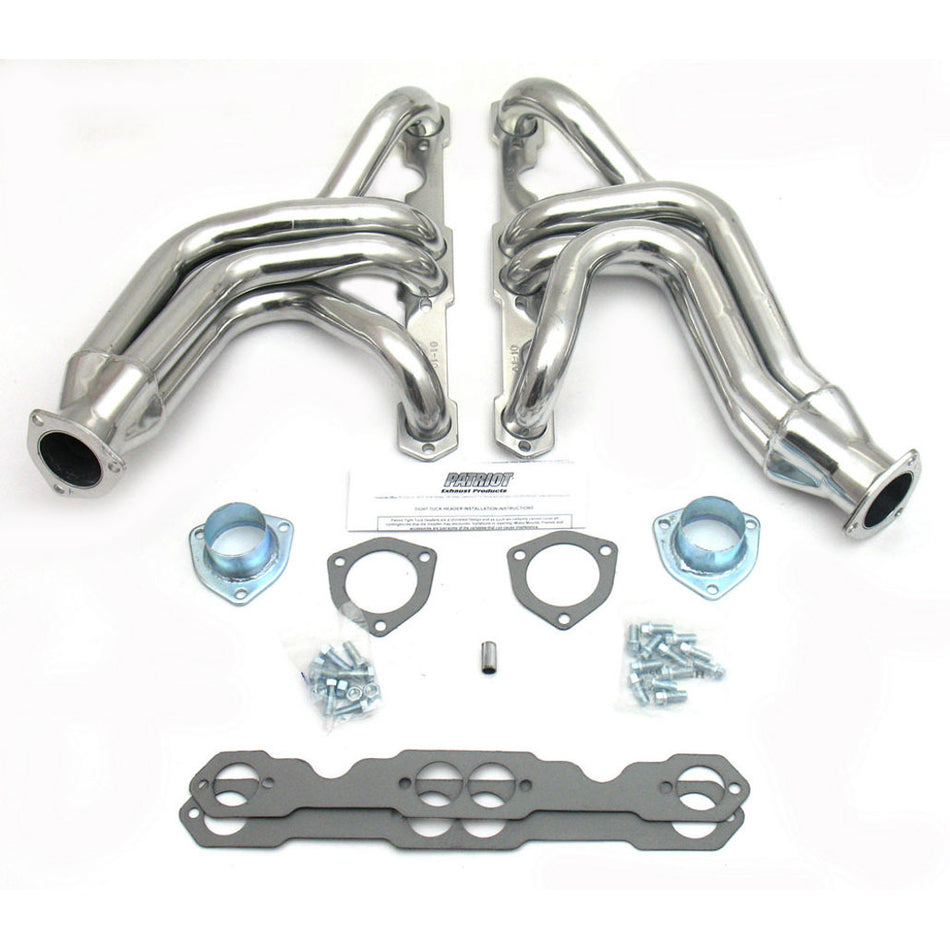 Patriot Exhaust Tri-5 Headers - 1.625 in Primary - 2.5 in Collector - Metallic Ceramic - Small Block Chevy - Chevy Fullsize Car 1955-57 - Pair