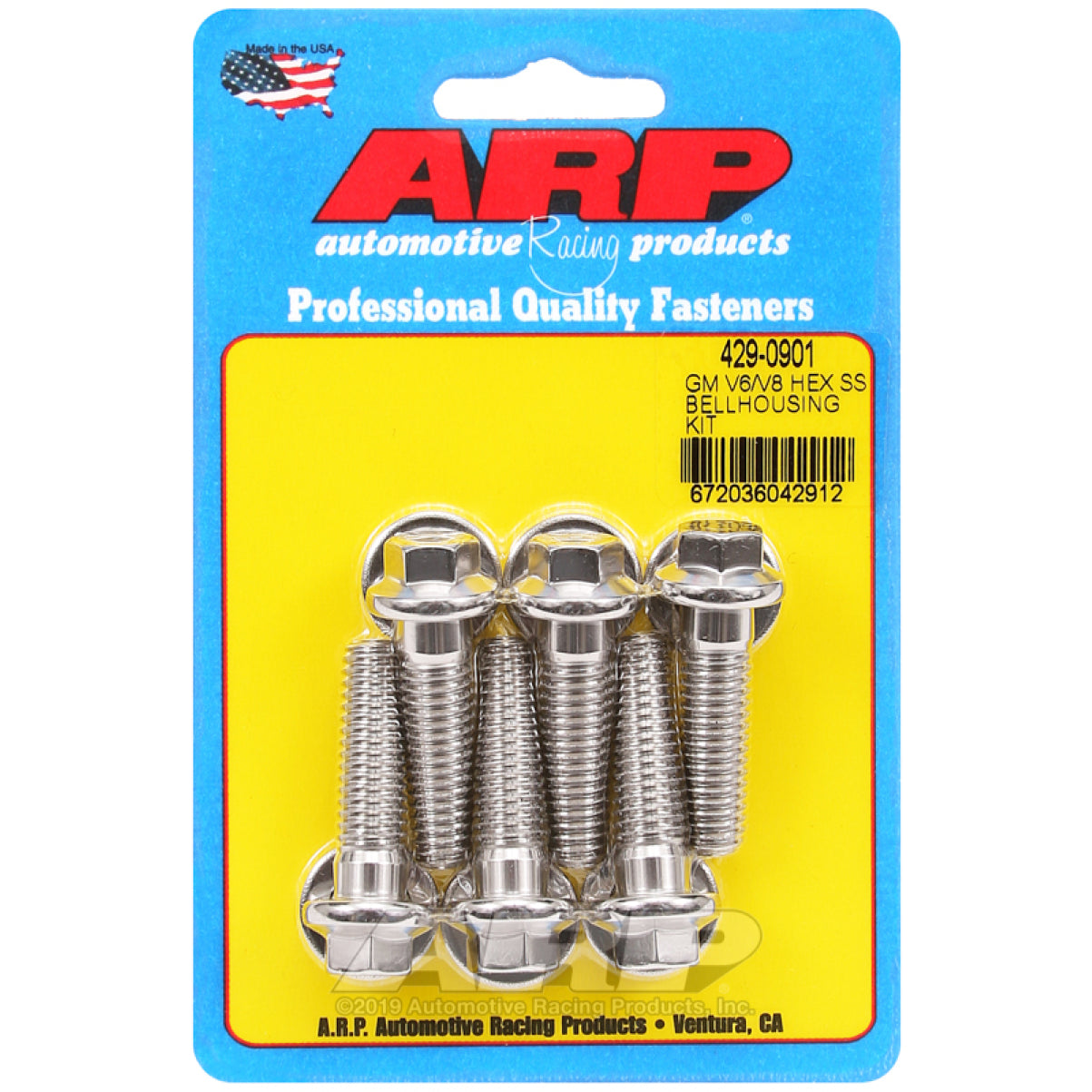 ARP Stainless Steel Bellhousing Bolt Kit - 6 Point GM V6/V8