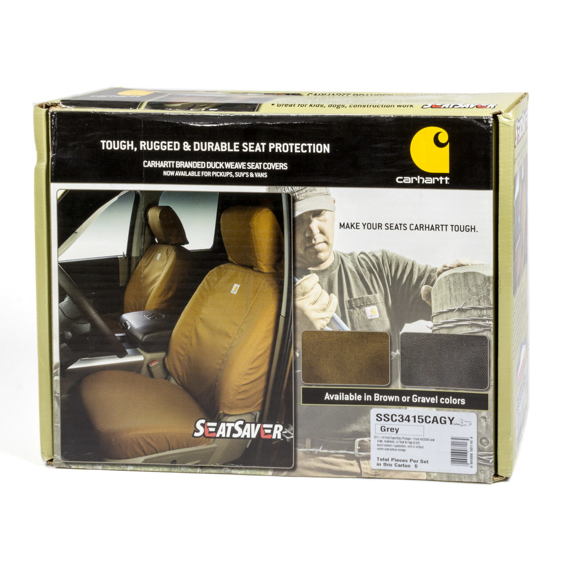 CoverCraft Carhartt SeatSaver Front Row Seat Cover - Hook and Loop Attachment