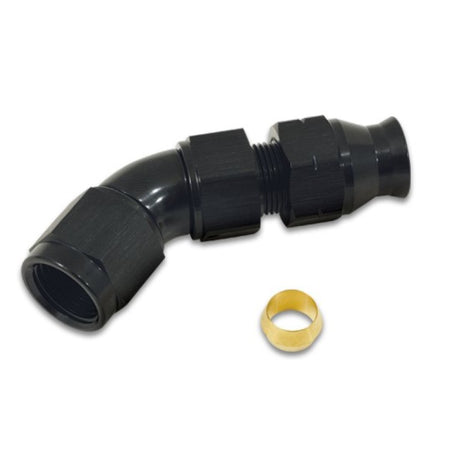 Vibrant Performance 45 Degree 8 AN Female to 1/2 in Tube End - Black