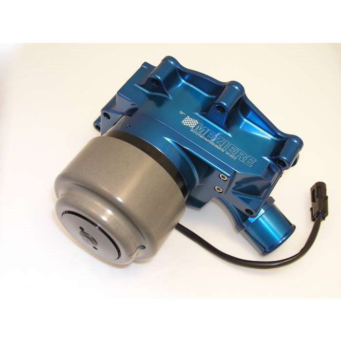 Meziere SB Ford Hi-Flow Electric Water Pump w/ Idler Assembly - Blue