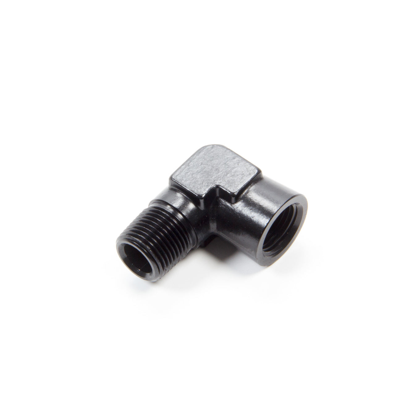 Aeroquip Black Aluminum 3/8" NPT Male to 3/8" NPT Female 90 Pipe Elbow Adapter