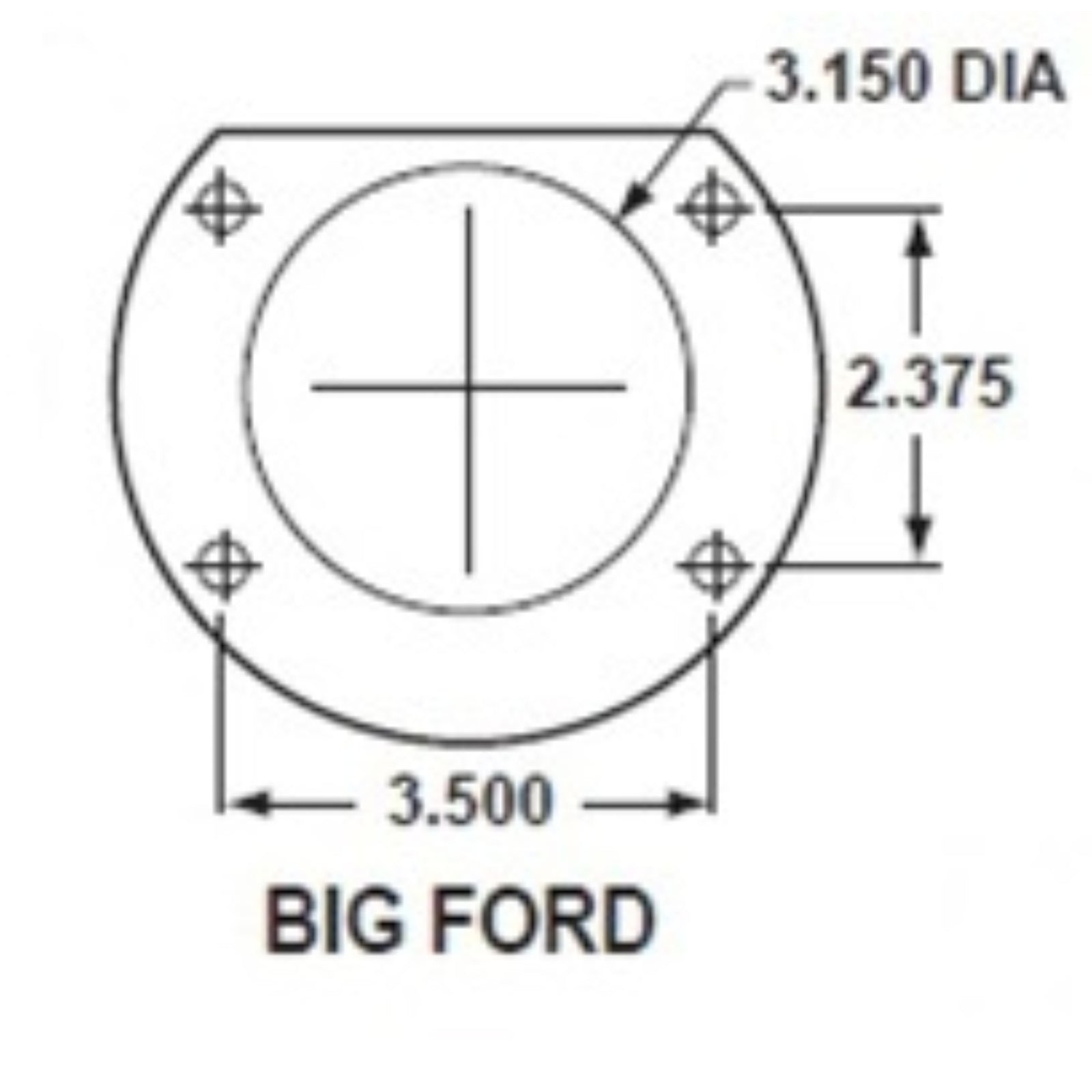 Leed Disc Conversion Brake System - Rear - 1 Piston Caliper - 11" Solid Rotors - Iron - Ford 9"