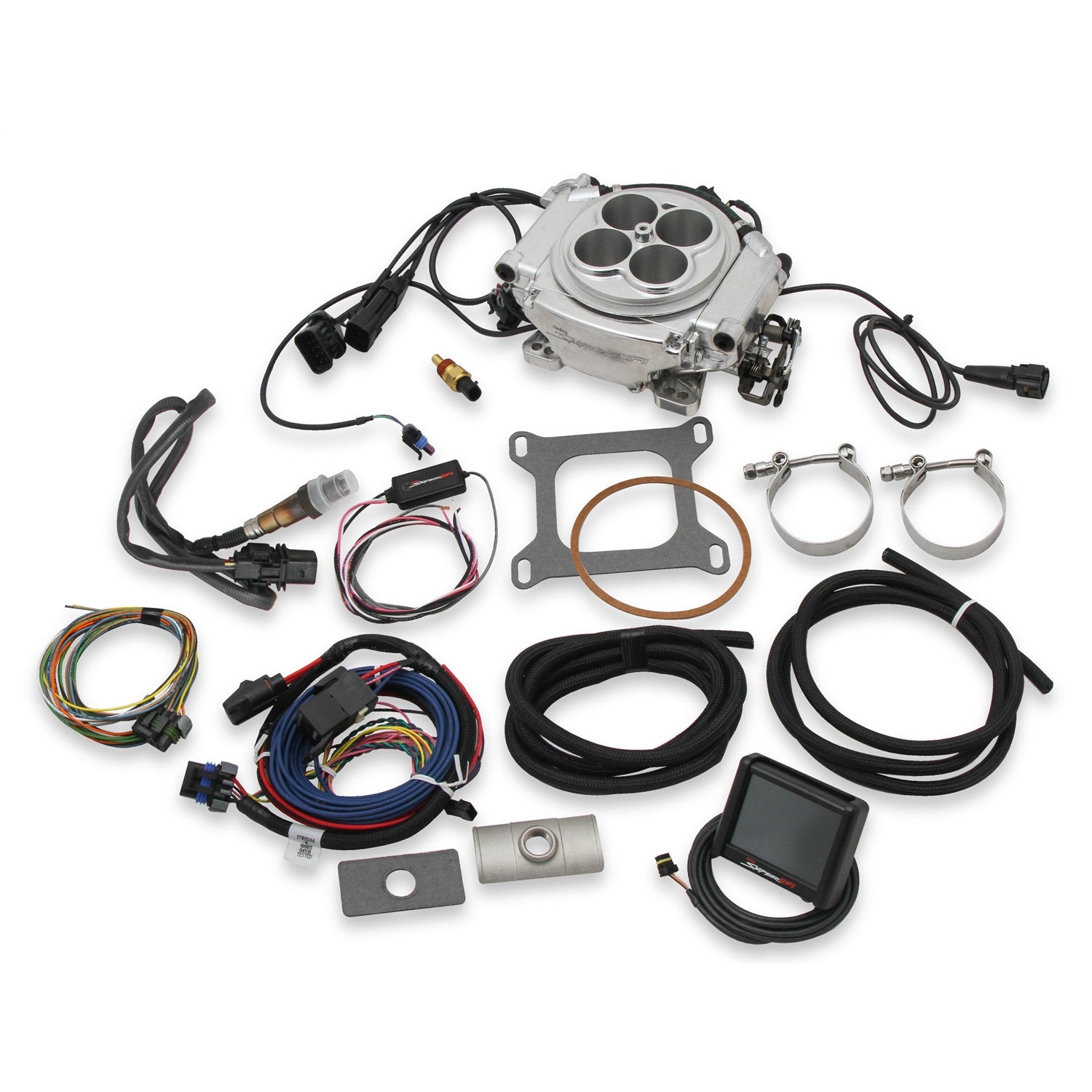 Sniper EFI Fuel Injection - Throttle Body - Square Bore - In-Tank Fuel Pump - Polished