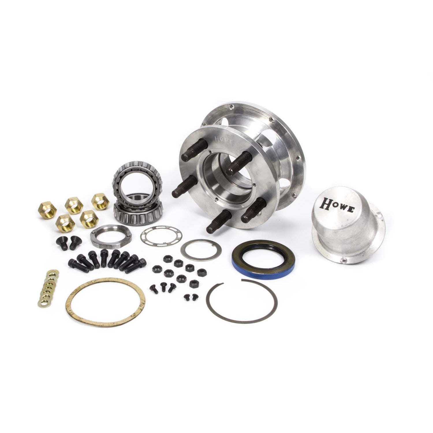Howe Complete Aluminum 5 x 5" Front Hub Kit - (8 Bolt Rotor)