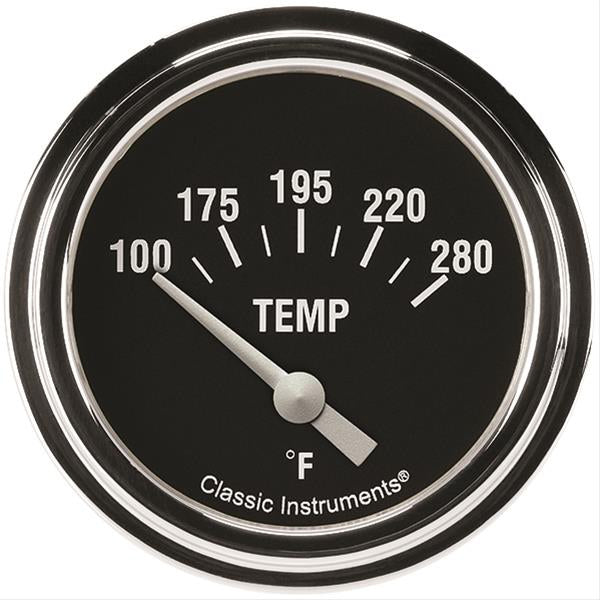 Classic Instruments Hot Rod 100-280 Degrees F Water Temperature Gauge - Electric