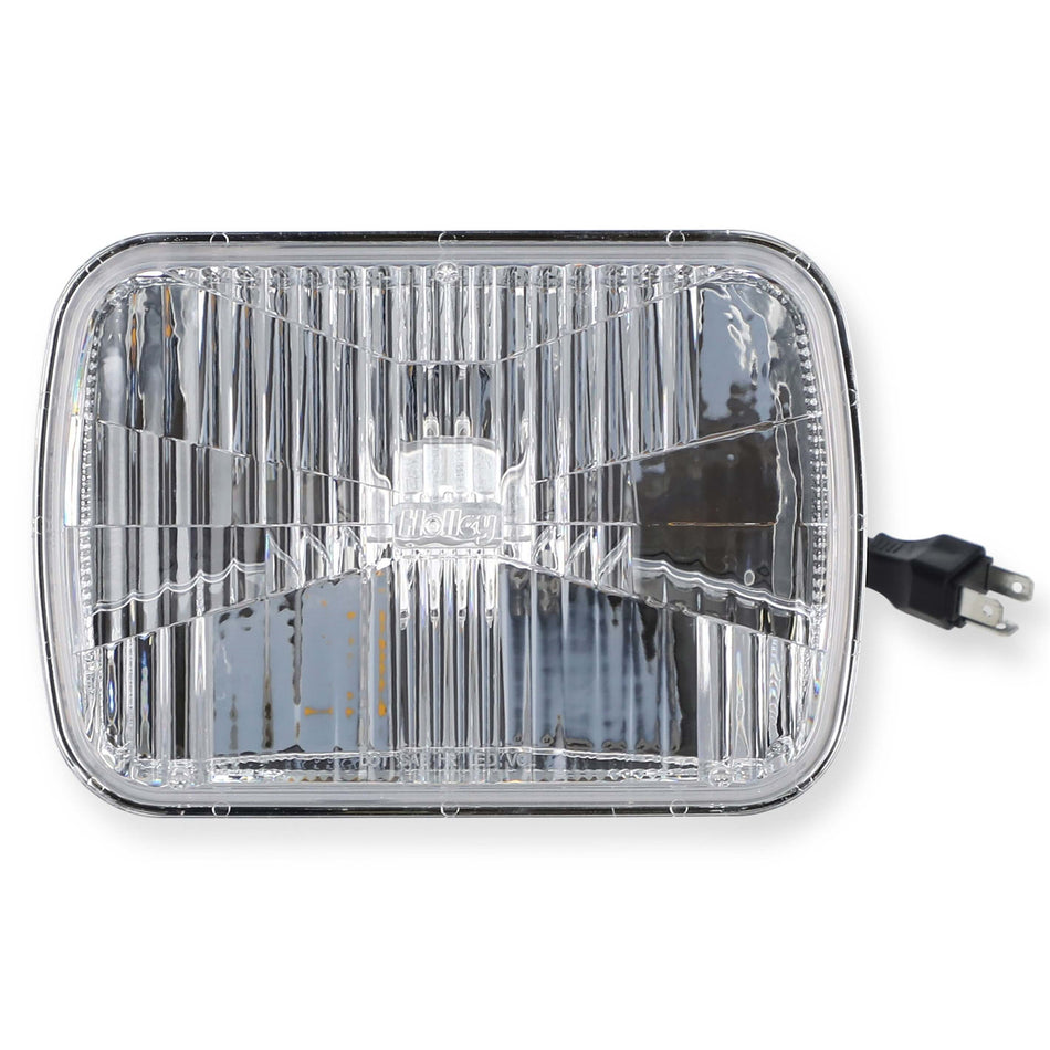 Holley Retrobright Sealed Beam LED Headlight - 5 in Tall x 7 in Wide - Classic White Lens