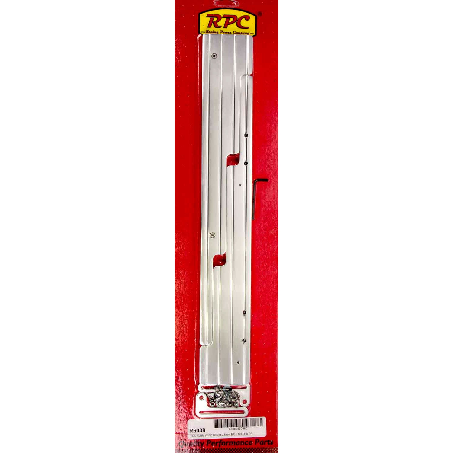 Racing Power Valve Cover Mount Spark Plug Wire Loom 8-9.5 mm Ball Milled Aluminum - Polished