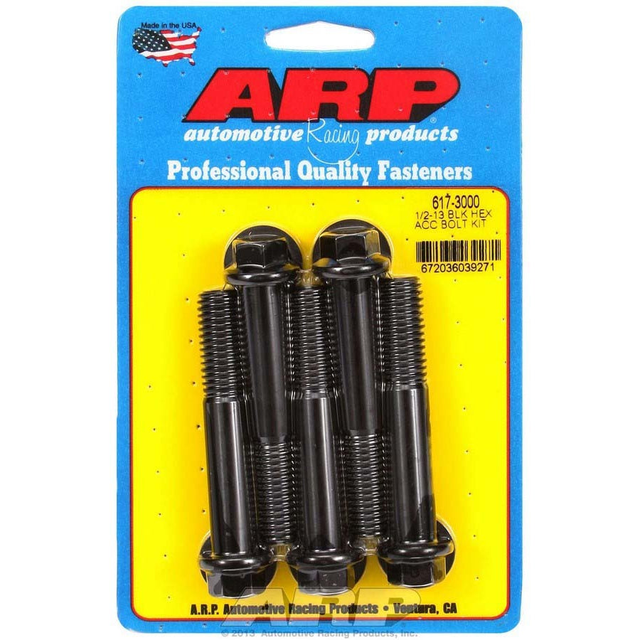 ARP 1/2-13" Thread Bolt 3" Long 9/16" Hex Head Chromoly - Black Oxide