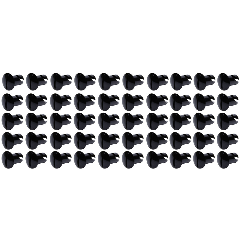 Ti22 Oval Head Dzus Buttons .500 Long - Pack of 50 - Black