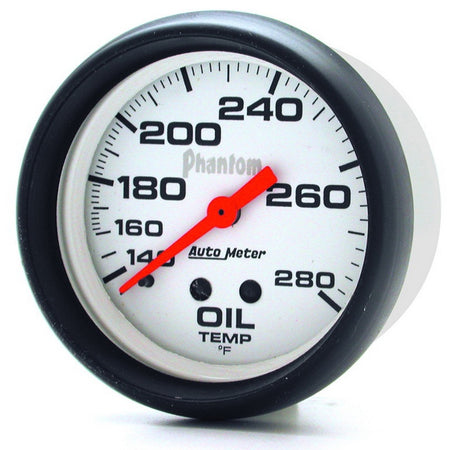 Auto Meter Phantom Oil Temperature Gauge - 2-5/8" - 140-280