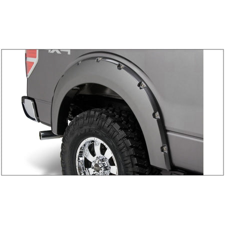 Bushwacker Pocket Style Fender Flare Front/Rear 1-1/2" wide Plastic - Black