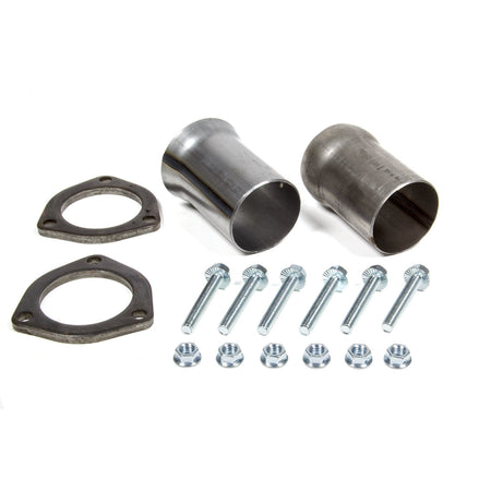 Hedman Hedders 2-1/2" Inlet to 2-1/2" OD Outlet Collector Reducer 3-Bolt Ball and Socket Flange Hardware Steel - Natural