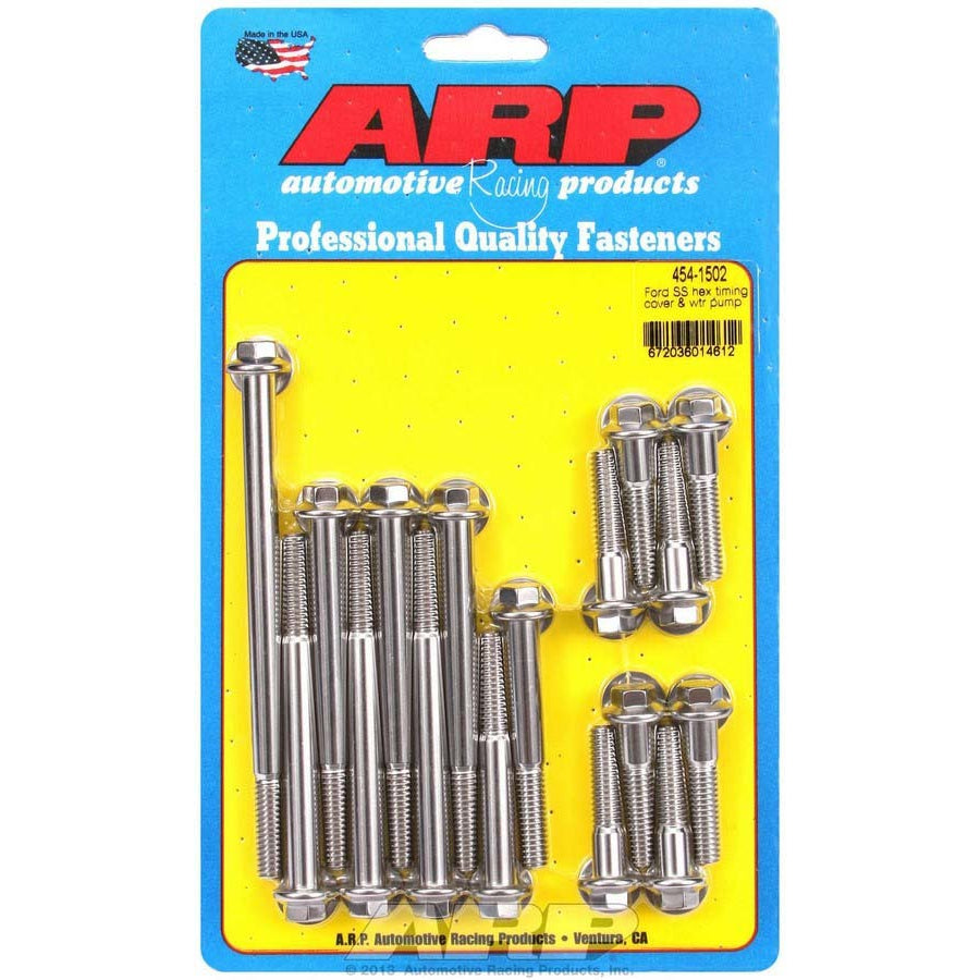 ARP SB Ford Stainless Steel Timing Cover & Water Pump Bolt Kit - 6 Point