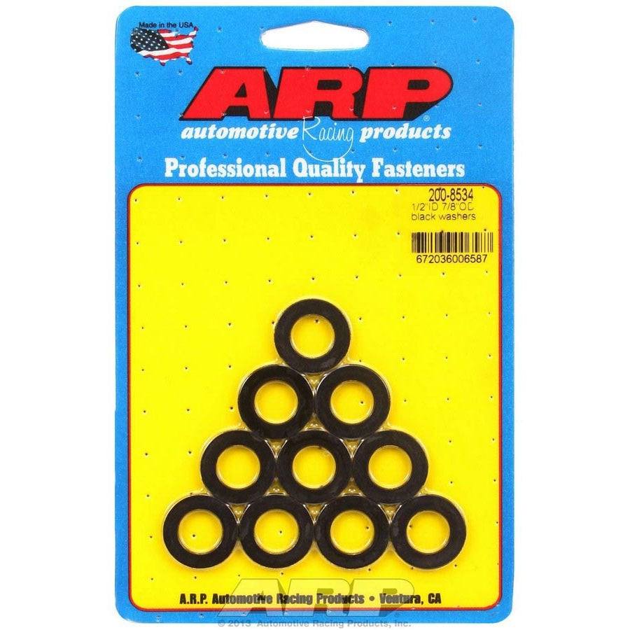 ARP Black Washers - 1/2 ID x 7/8 OD (10)
