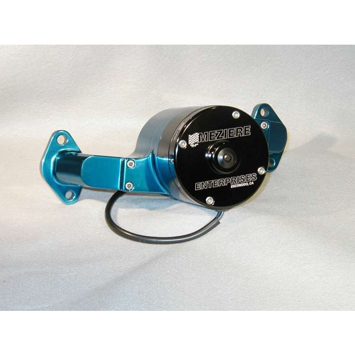 Meziere BB Chevy Billet Electric Water Pump - Blue