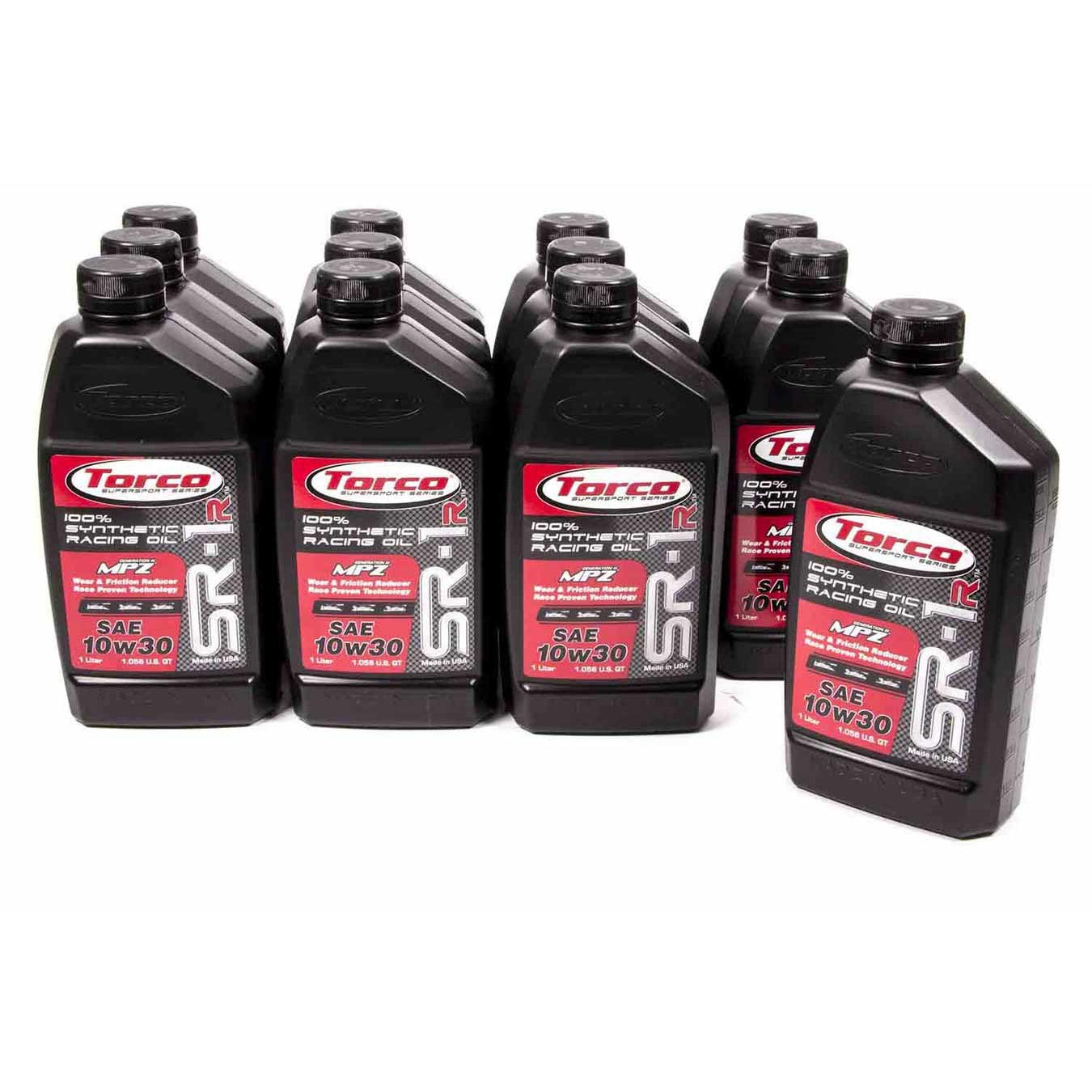 Torco SR-1 Synthetic Motor Oil - SAE 10W30 - 1 Liter (Case of 12)