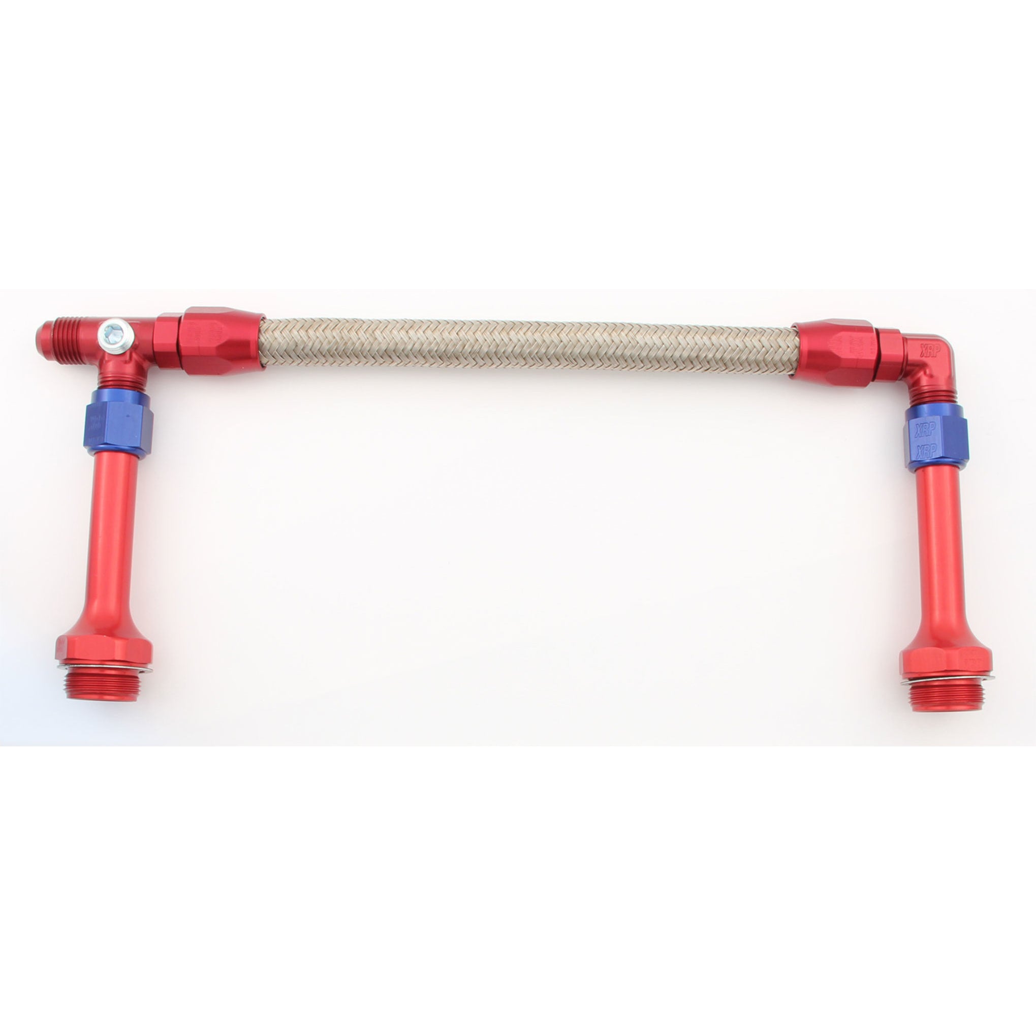 XRP Competition Style Forged Fuel Line Kit w/ Male -06 AN Inlet Tapped w/ 1/8"NPT for Fuel Pressure Gauge Takeoff