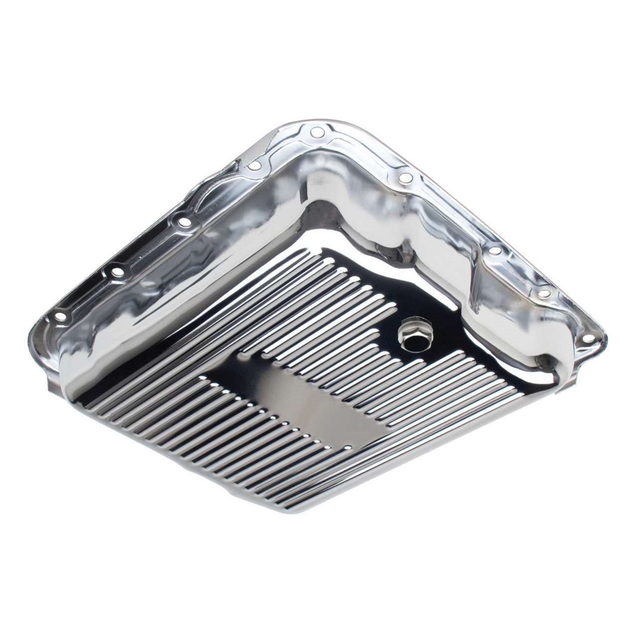 Trans-Dapt Chrome Transmission Pan - TH700R4/4L60E Finned