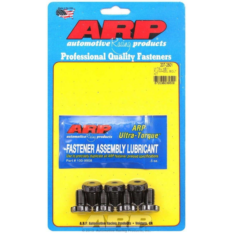 ARP Flywheel Bolt Kit - 0.700" Long - 12 Point Head - Chromoly - Black Oxide - 2.0 L - Mitsubishi - (Set of 7)