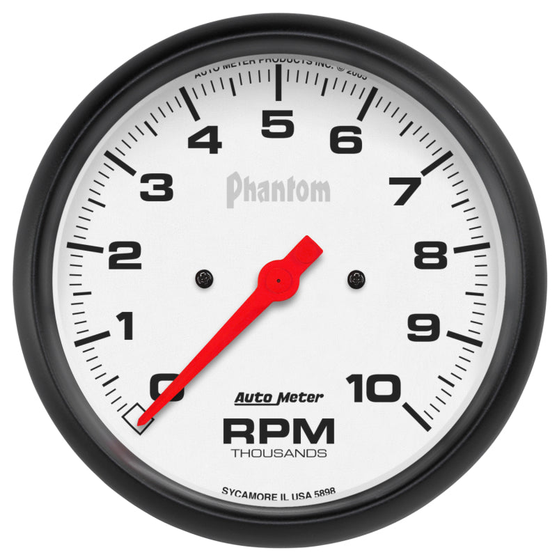 Auto Meter Phantom In-Dash Tachometer - 5" - 10,000 RPM