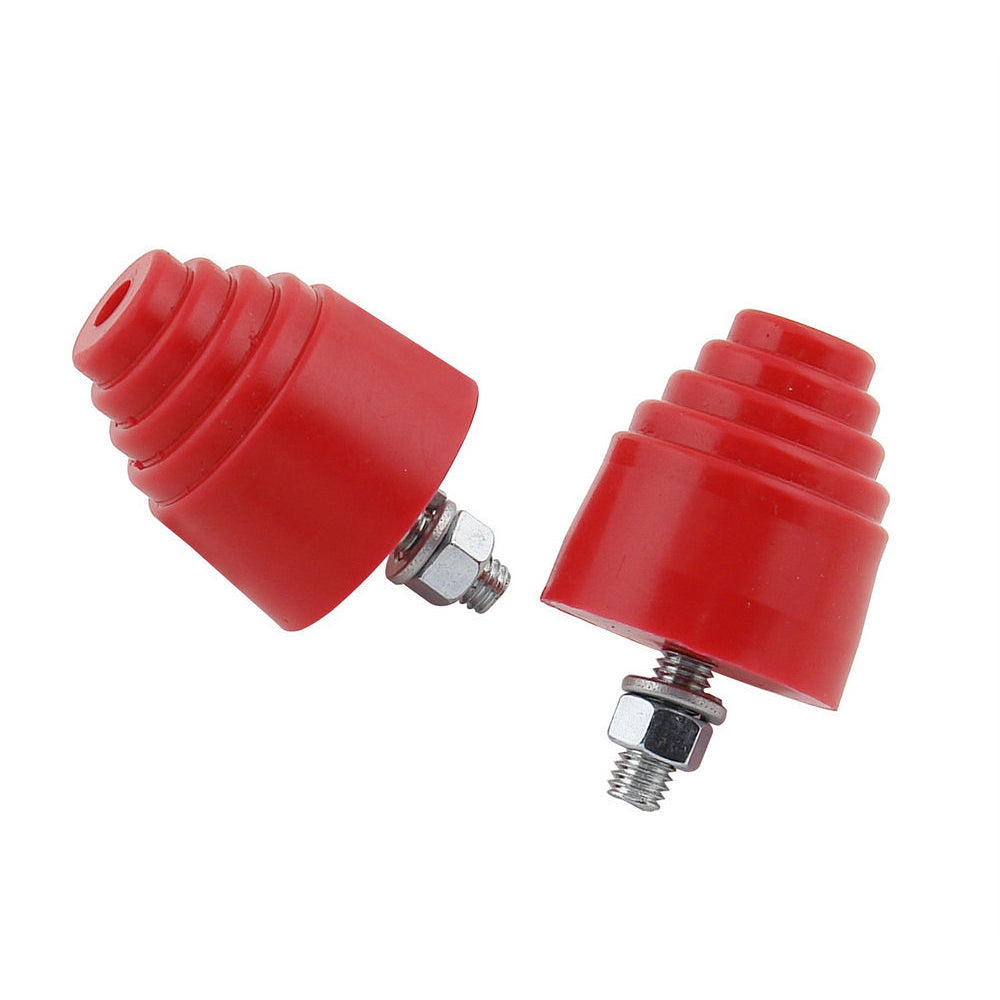 Lakewood Traction Bar Snubbers - Red - Universal - Pair