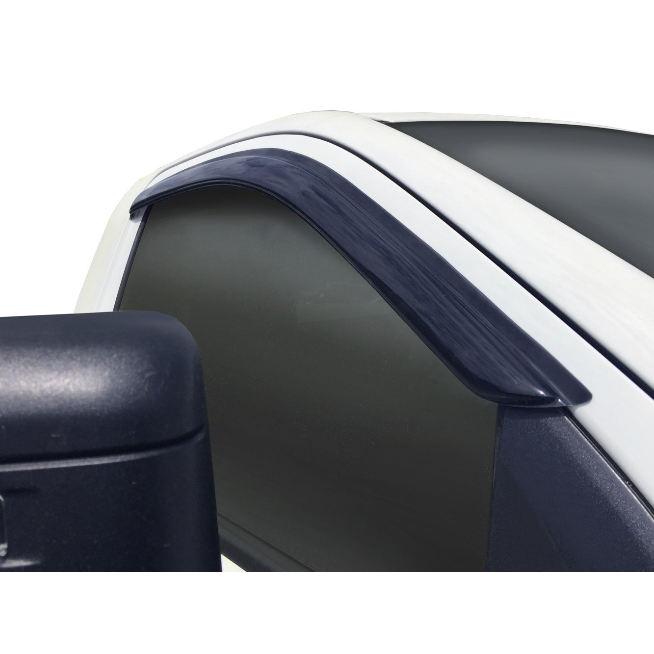 Auto Ventshade Original Ventvisor Side Window Visor - Stick-On - Front - Plastic - Black - Standard Cab - (Pair)
