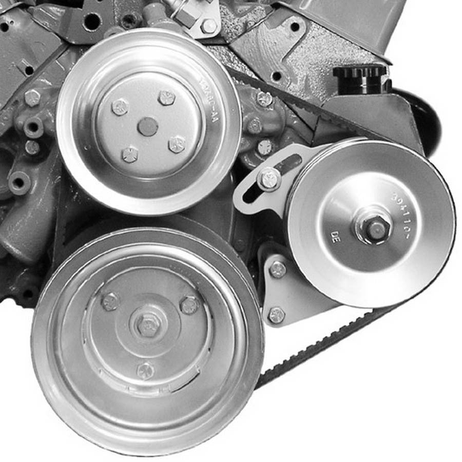 Alan Grove Components Power Steering Bracket for Canister Pump - SB Chevy - Long Water Pump - LH