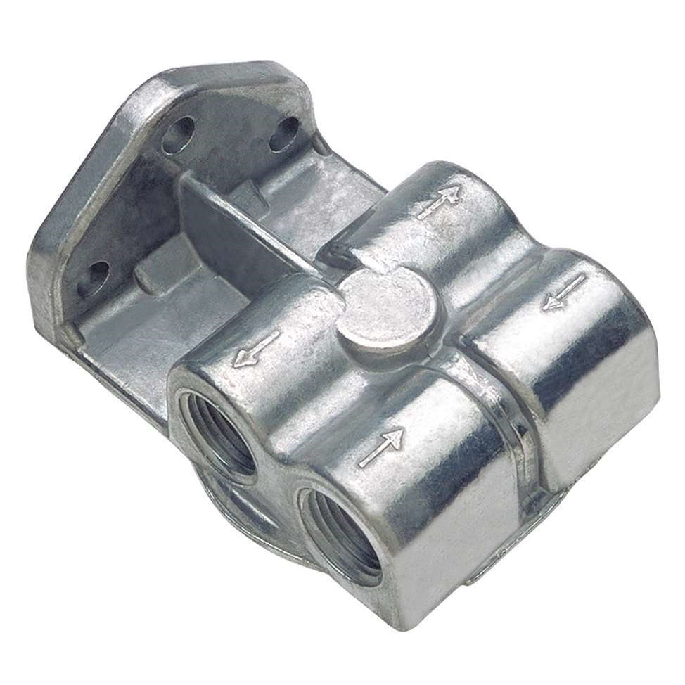 Trans-Dapt Single Remote Oil Filter Bracket - Horizontal Inlet and Outlet - 3/4"-16 Nipple Accepts Fram PH8A Ford Filters