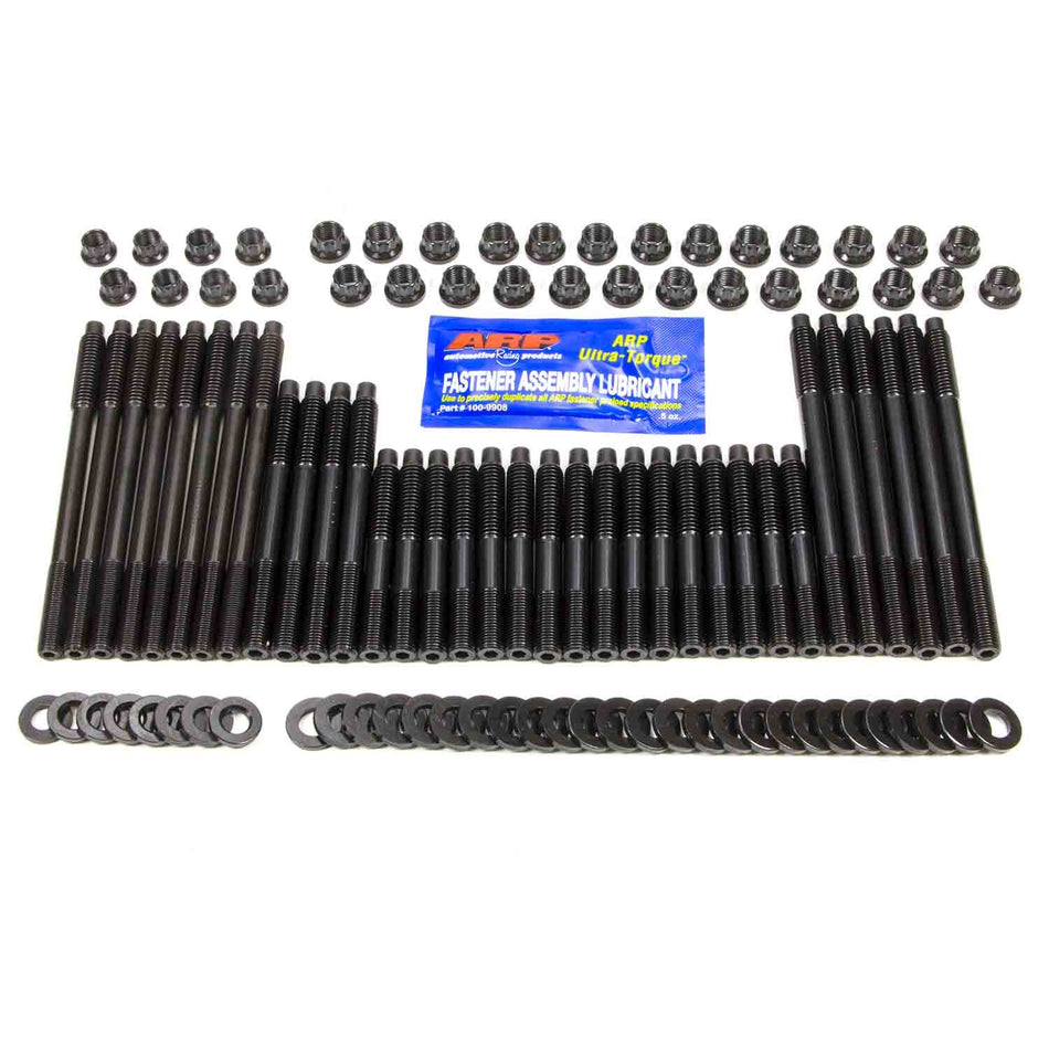 ARP Cylinder Head Stud Kit - 12 Point Nuts - Chromoly - Black Oxide - Aftermarket Head - Small Block Chevy 134-4306