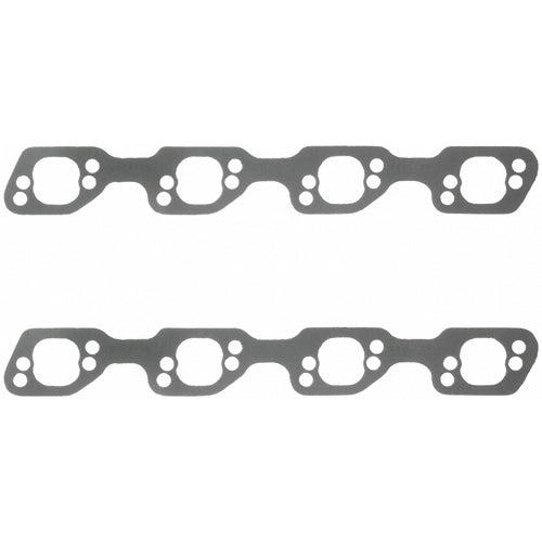 Fel-Pro Exhaust Header Gaskets - Steel Core Laminate - Dual Bolt Pattern Splayed Port - SB Ford