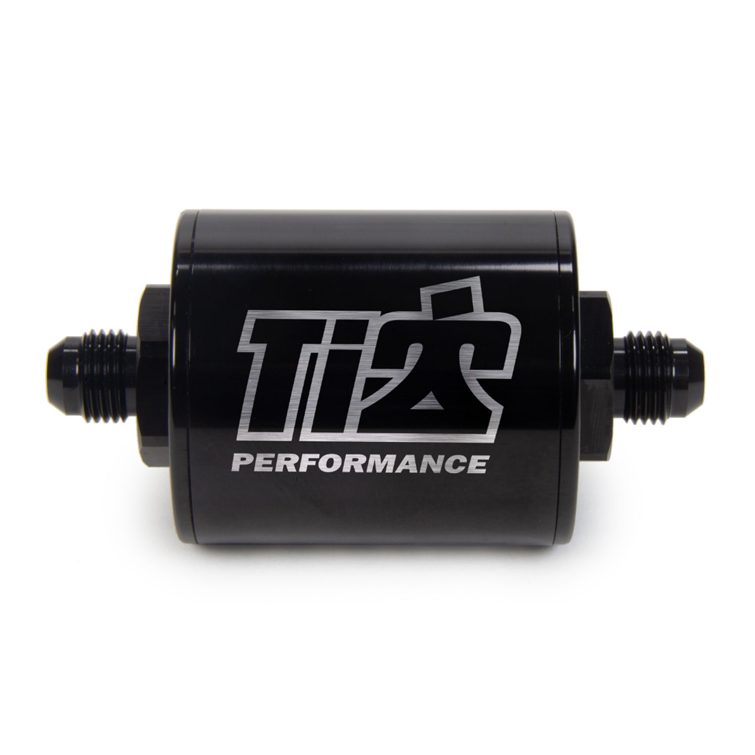 Ti22 6 AN Fuel Filter Short Style 70 Micron Black