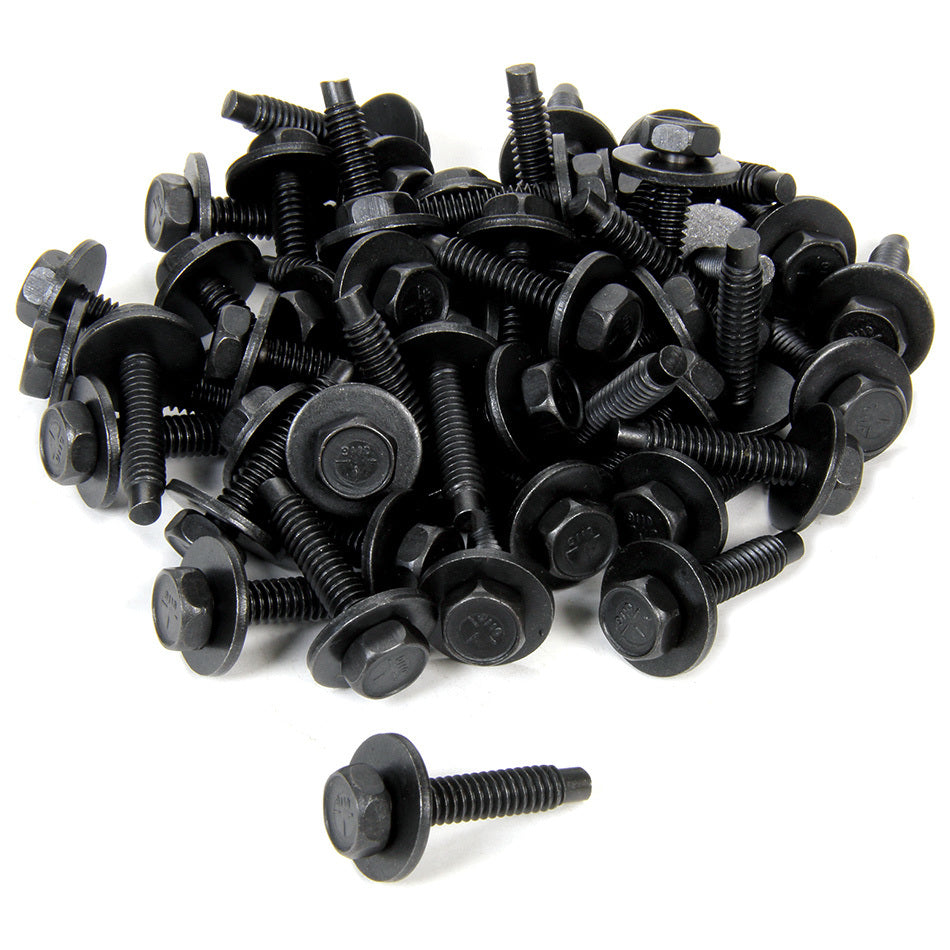 Allstar Performance Body Bolt Kit - 1/4-20" - 1-1/8" Long - Hex Head - Black Oxide (Set of 50)