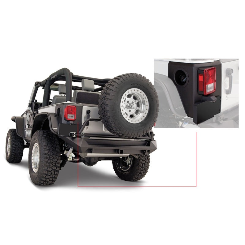 Bushwacker 07-15 Jeep Trail Armor Rear Corner Pair