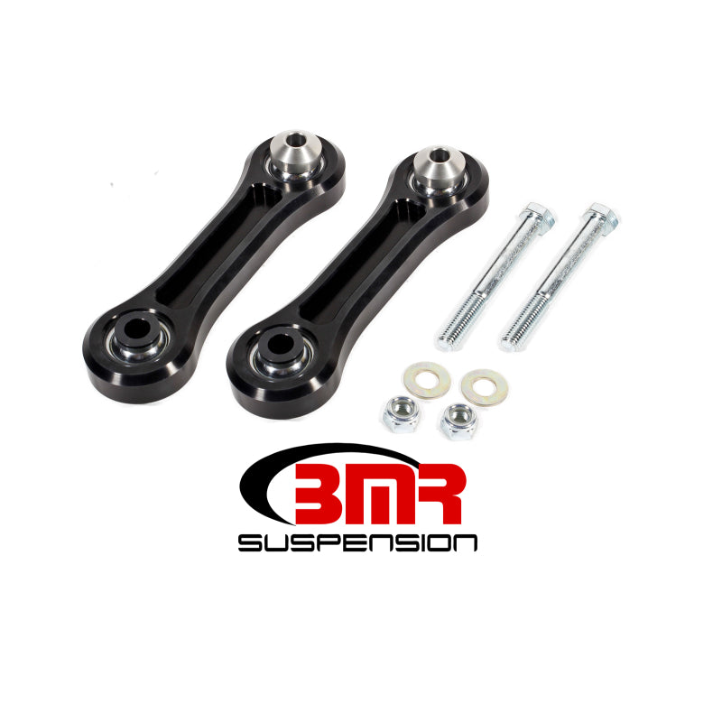 BMR Suspension Vertical Link - Spherical Bearing - Billet Aluminum - Black Anodized - Ford Mustang 2015-21 TCA045 - Pair