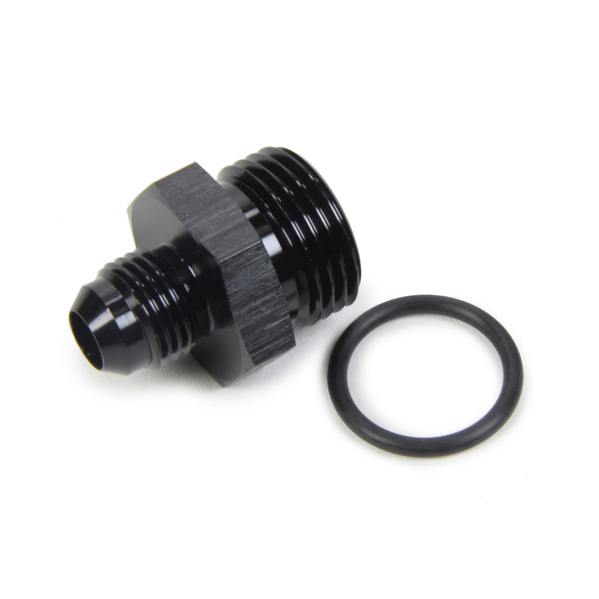 Triple X Race Co. Adapter Fitting Straight 6 AN Male to 10 AN Male O-Ring Aluminum - Black Anodize