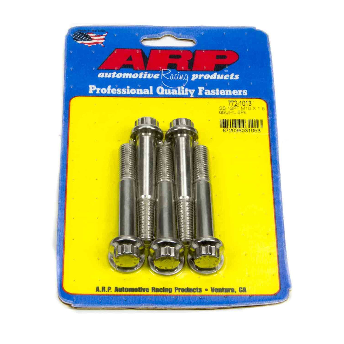 ARP 10 mm x 1.50 Thread Bolt 65 mm Long 12 mm 12 Point Head Stainless - Natural