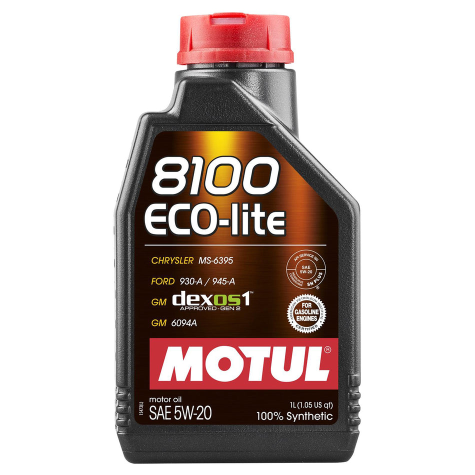 Motul 8100 ECO-lite Motor Oil - 5W20 - Dexos1 - Synthetic - 1 L Bottle