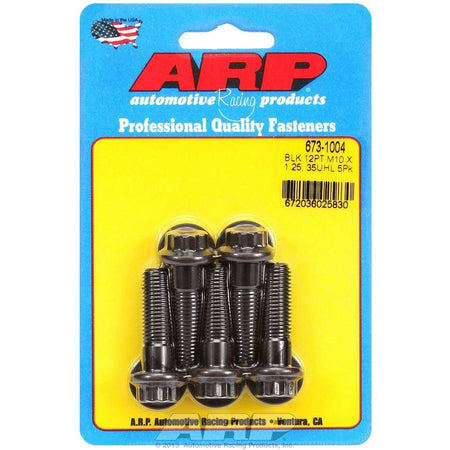 ARP Bolt - 35 mm Long - 12 mm 12 Point Head - Chromoly - Black Oxide - Universal - (Set of 5)