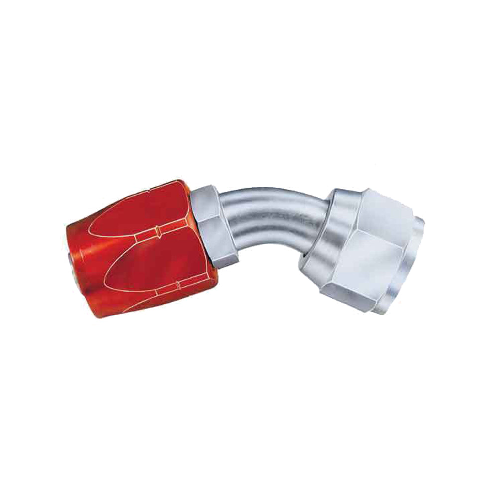 Aeroquip AQP/Startlite 45 Degree 4 AN Hose to 4 AN Female Hose End - Red/Natural