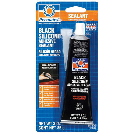 Permatex Black Silicone Adhesive Sealant - 3 oz. Tube