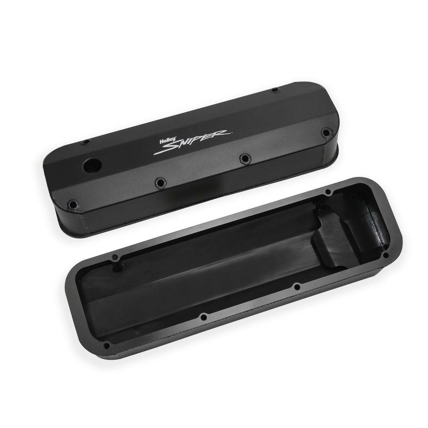 Sniper Fabricated Aluminum Valve Cover - Ford Big Block - Black Finish