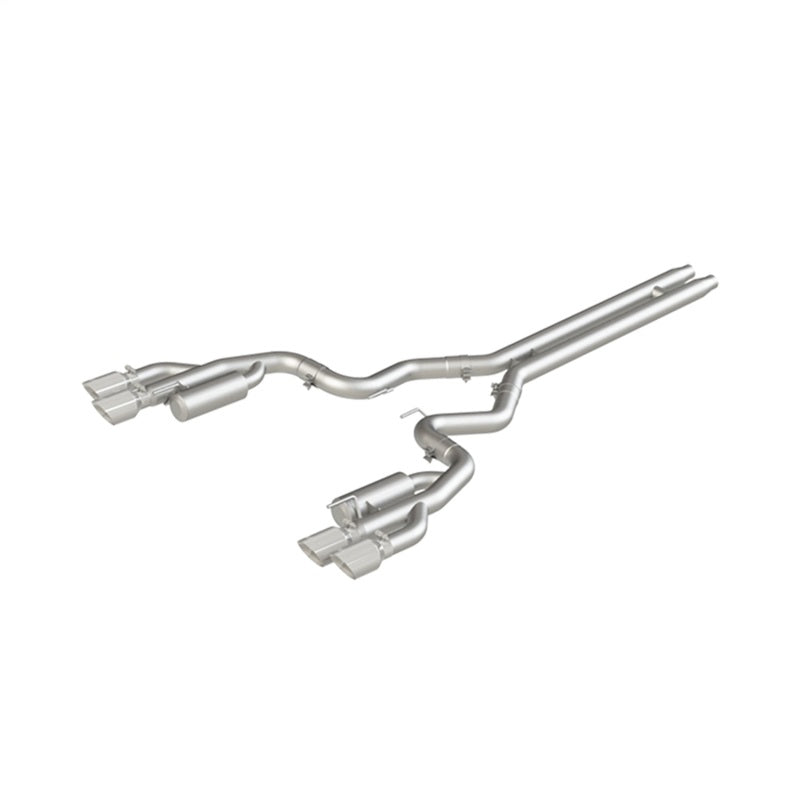 MBRP Cat-Back Exhaust System - 3" Diameter - Dual Rear Exit - Dual 4" Polished Tips - Steel - Aluminized - Ford Modular