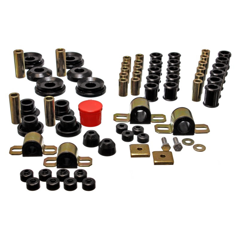 Energy Suspension Hyper-Flex Master System Bushing Kit - Body Mount/Suspension Bushings - Black - Nissan 240SX 1995-98