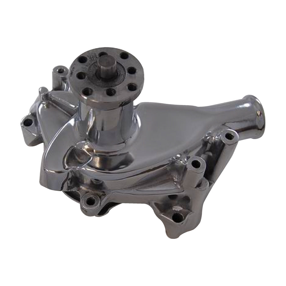 Racing Power Aluminum Water Pump - Long Design - Chrome - SB Chevy