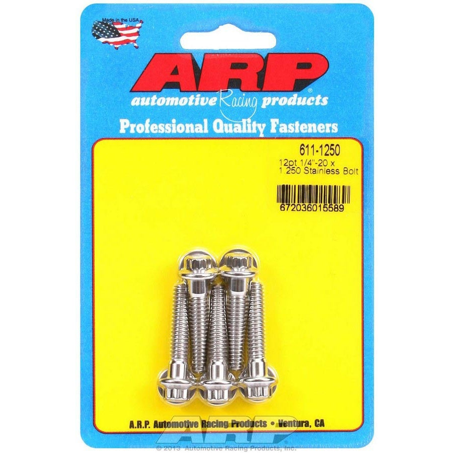 ARP Stainless Steel Bolt Kit - 12 Point (5) 1/4-20 x 1.250